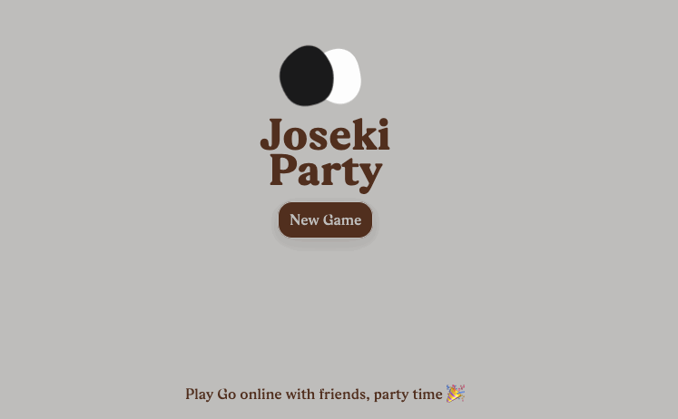 Joseki Party Go stones rendered as gooey blobs