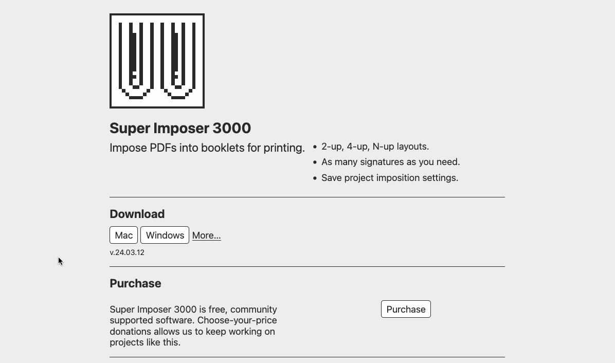 Super Imposer 3000 interaction